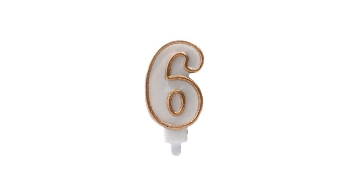 Świeczka cyferka nr 6