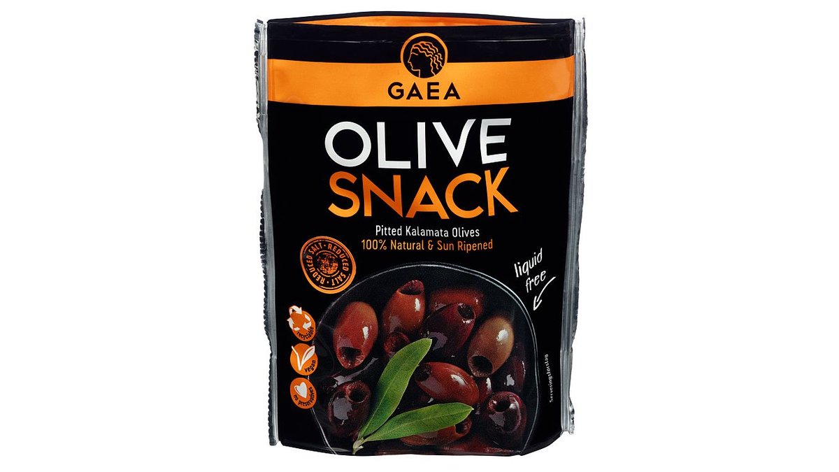 Gaea Olive Snack Kalamata uten Sten, 65 g
