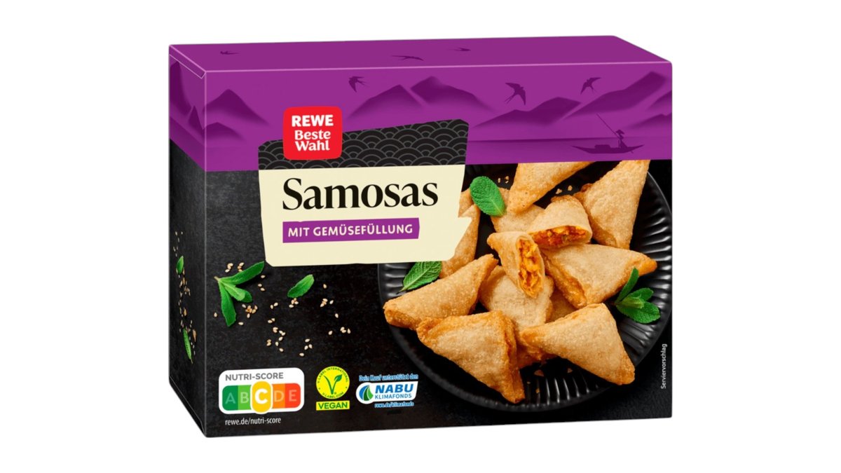 ️ Rewe Beste Wahl Samosas mit Gemüsefüllung vegan, 360 g | Wolt Market ...