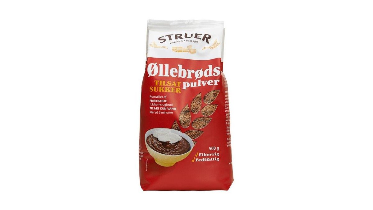 Øllebrødspulver Tilsat Sukker 500 G