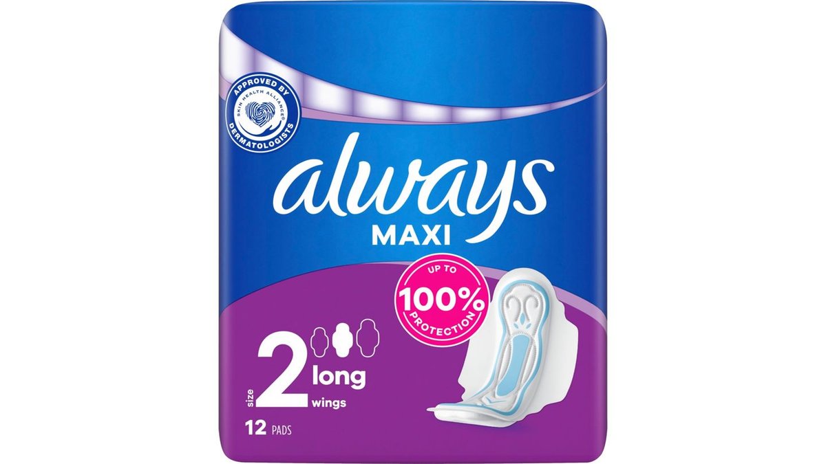 Always Maxi Long 2 with wings terveysside 12kpl