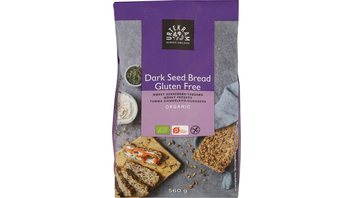 Urtekram Brødmix til Mørkt Kernebrød Glutenfri øko 560 g 560 g