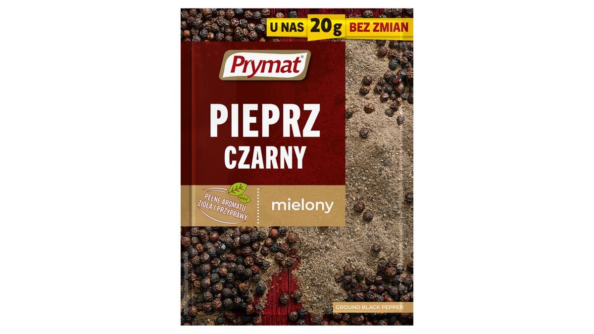 Prymat Pieprz czarny mielony 20 g