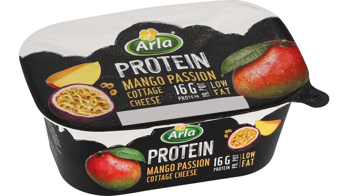 Arla Protein hytteost m. mango og passionsfrugt laktosefri 1,3% 150 g 150 g