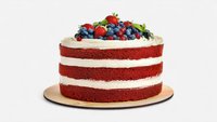 Objednať Red Velvet cake s čučoriedkami