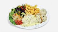 Objednať Kurací steak, nivová omáčka, zeleninová obloha