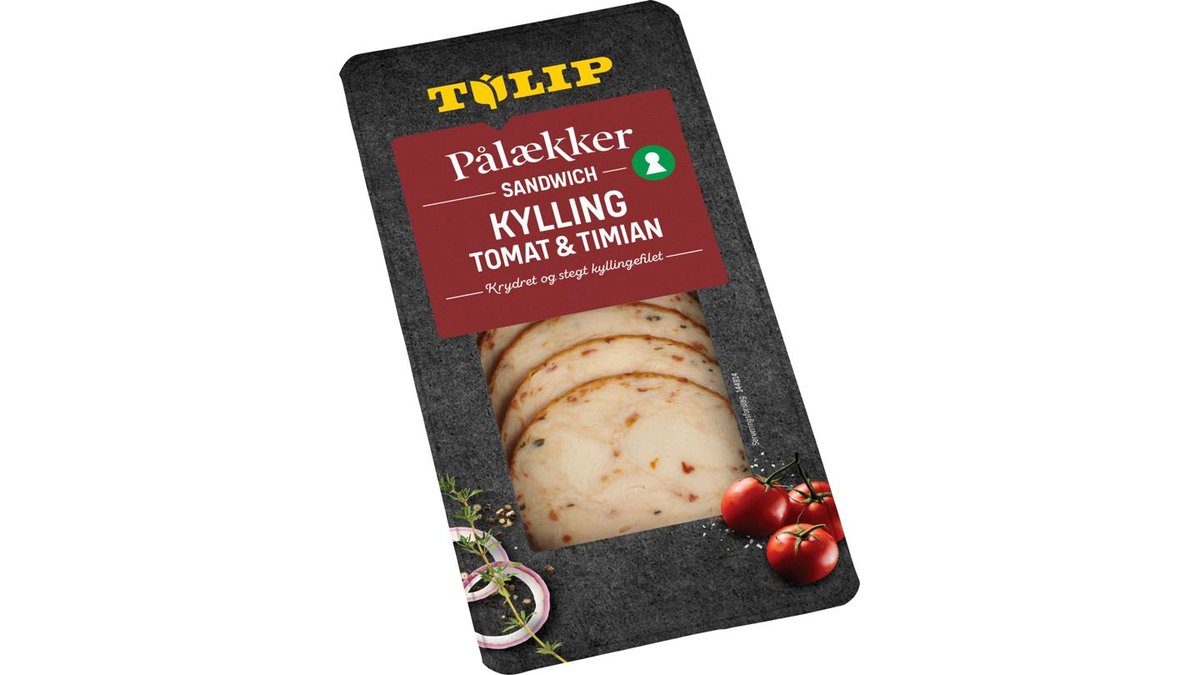 Kylling i skiver m. tomat & timian, Tulip Pålækker Sandwich