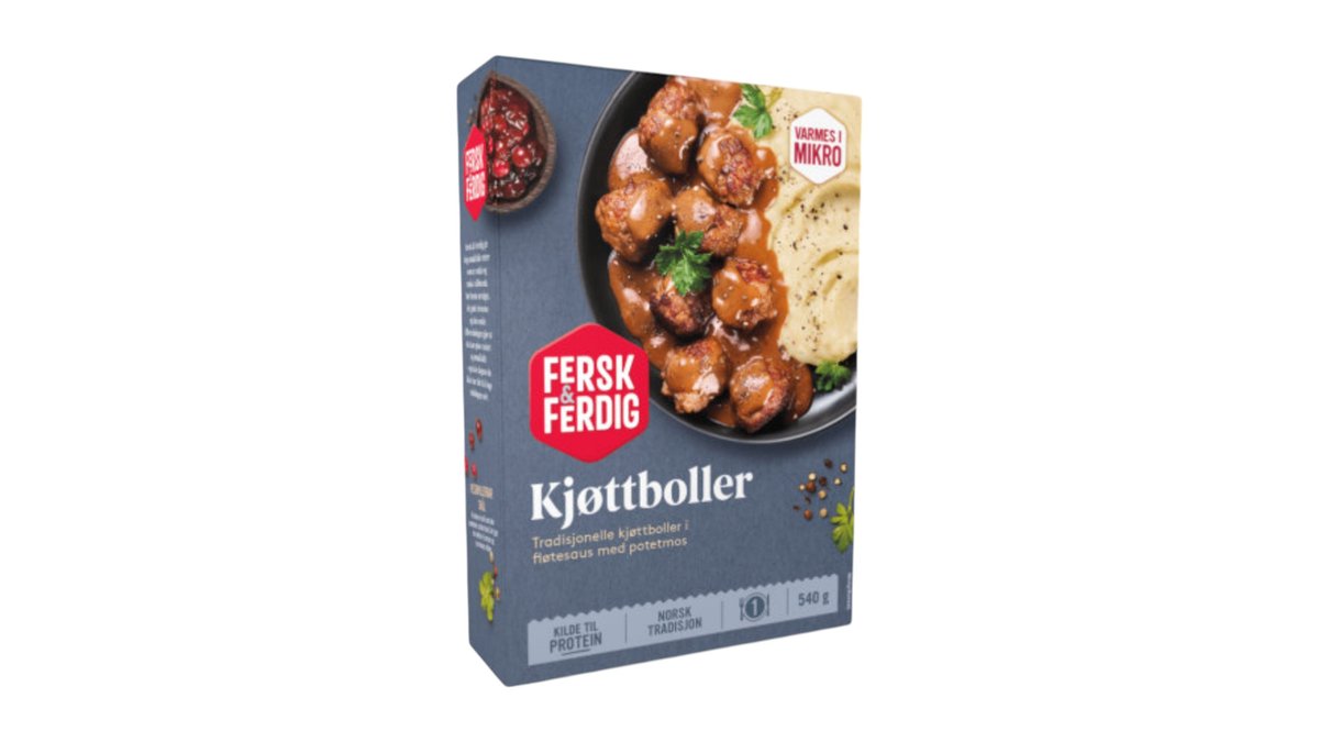 Fersk & Ferdig Kjøttboller med Potetmos, 540 g