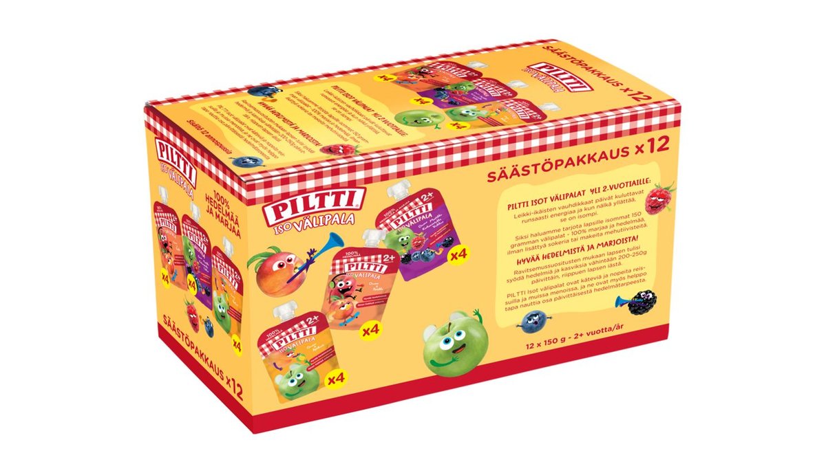 Piltti Iso välipala Säästöpakkaus 1,5+v annospussi 12x150g