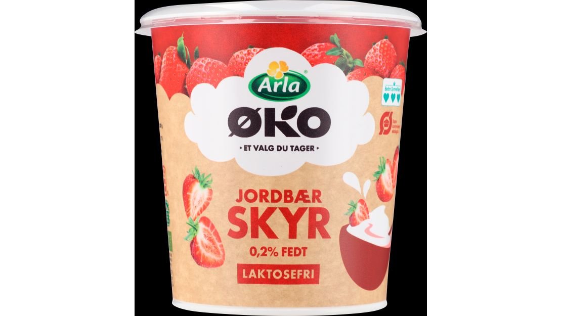 Arla® ØKO økologisk laktosefri skyr 0,2% med jordbær 1000 g 1000 g
