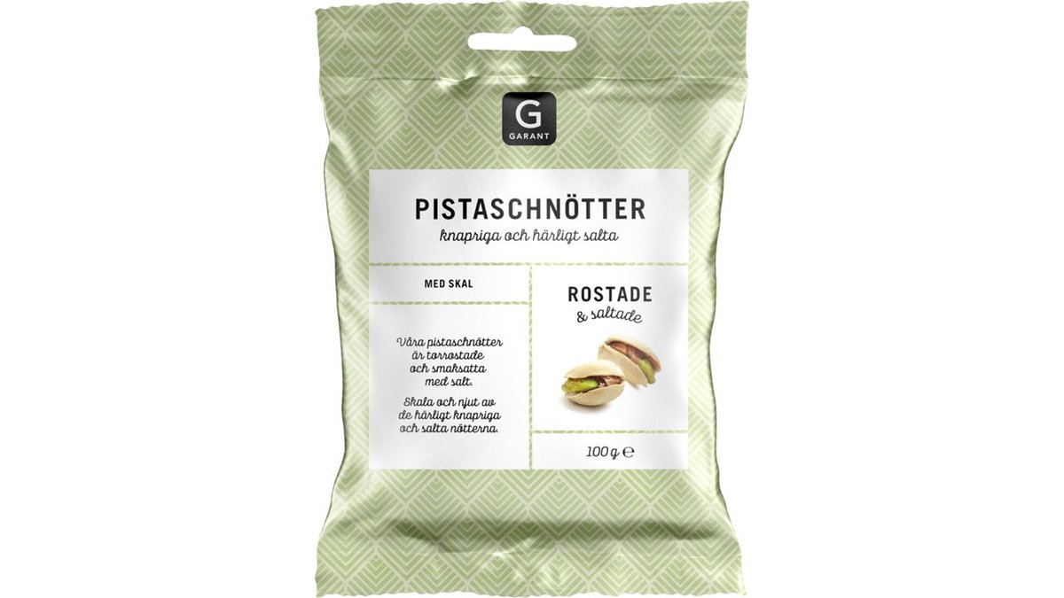 Garant Pistagenötter Rostade Saltade, 100 g