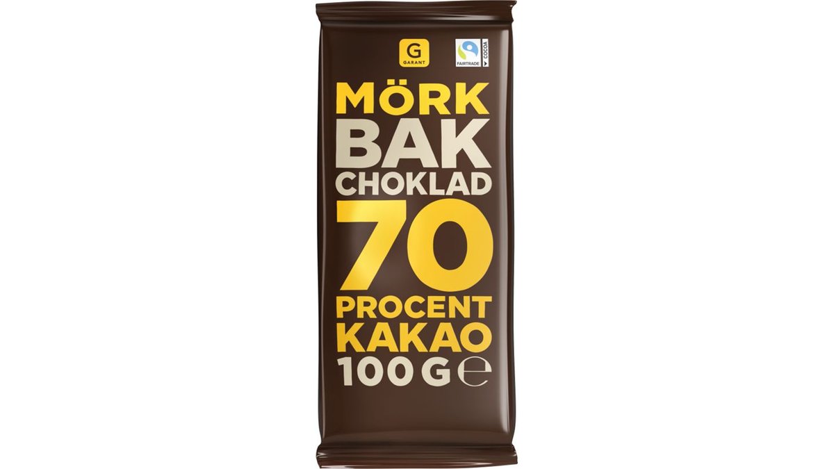 Garant Bakchoklad Mörk 70%, 100 g