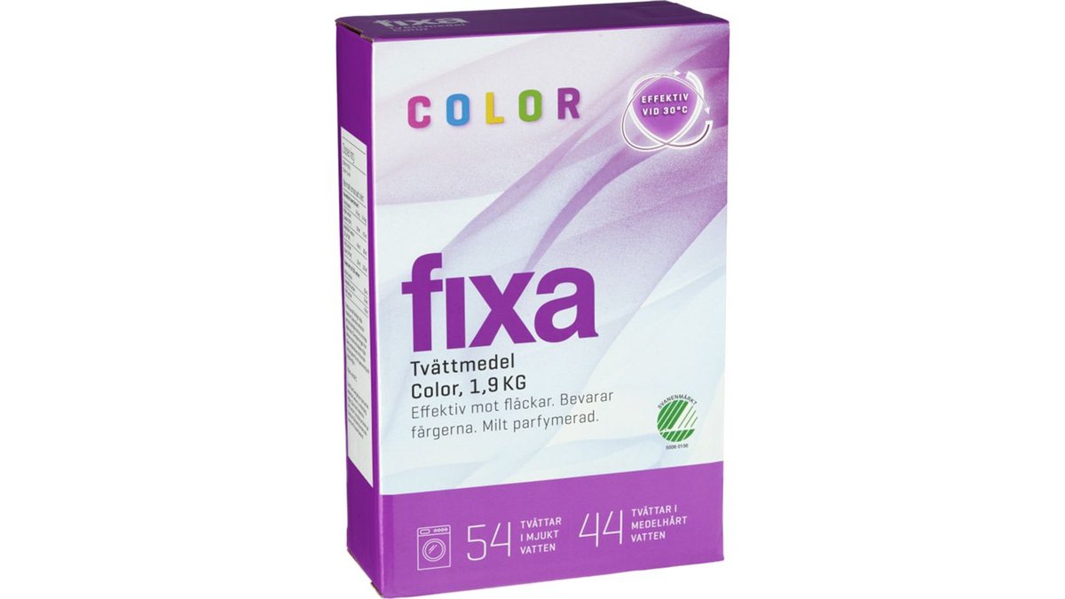 Fixa Tvättmedel Pulver Color, 1.9 kg