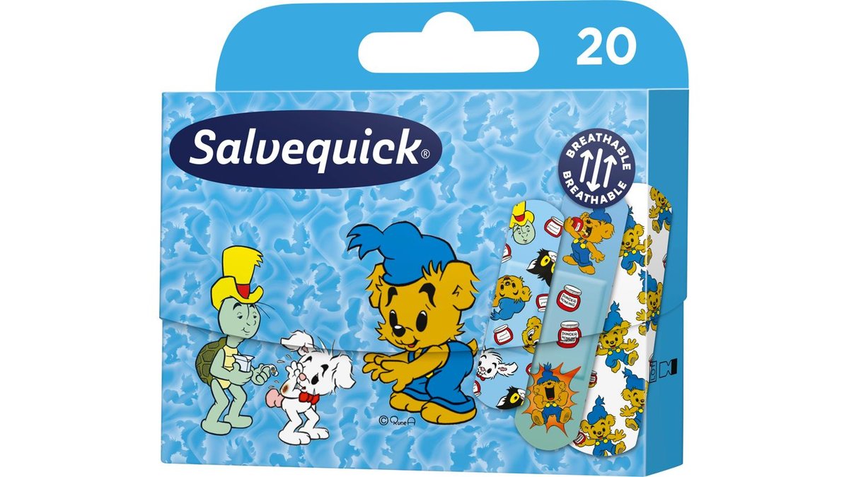 Salvequick Plåster Bamse Vatten & Smutsavvisande, 20 st