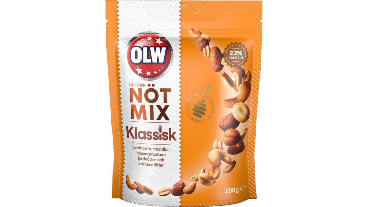 OLW Nötmix Klassisk, 200 g