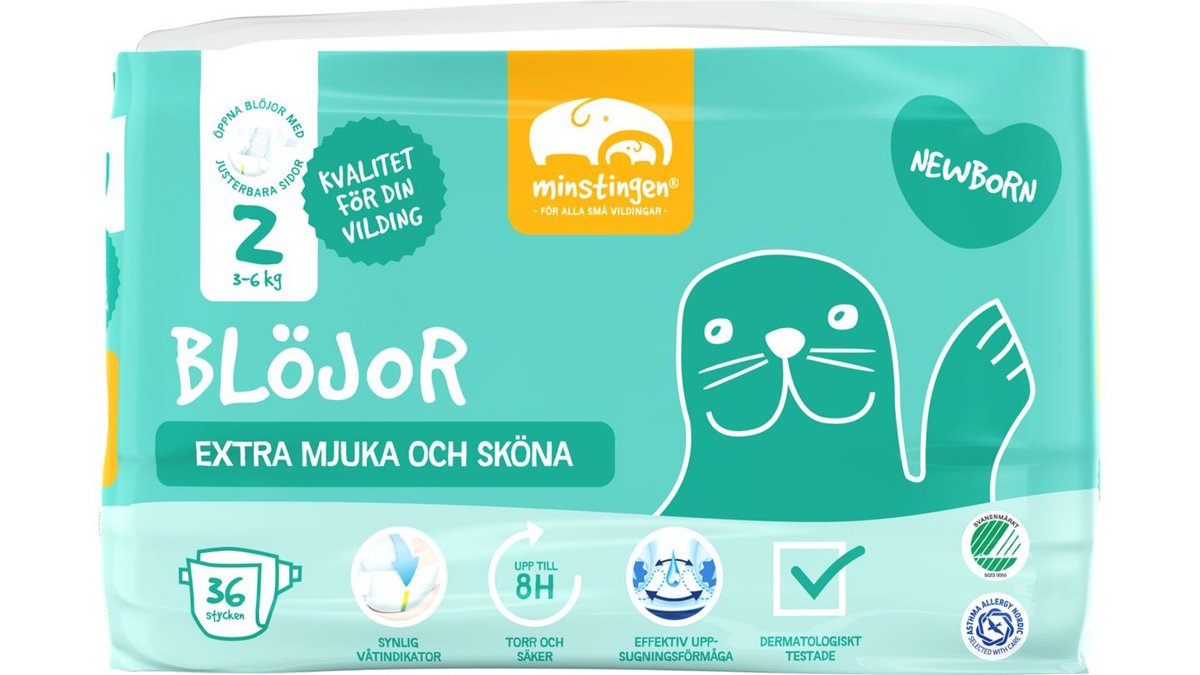 Minstingen Blöjor S2 3-6 kg, 36 st