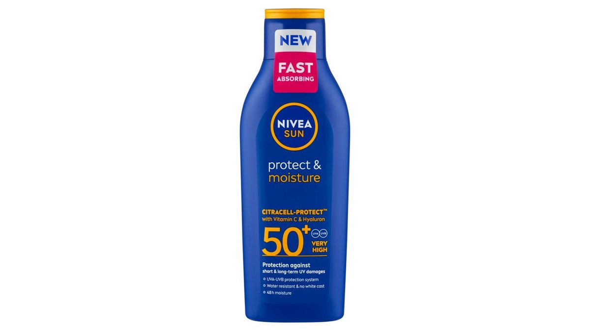 Nivea Sun Protect & Moisture hydratačné mlieko na opaľovanie OF 50+ 200 ml