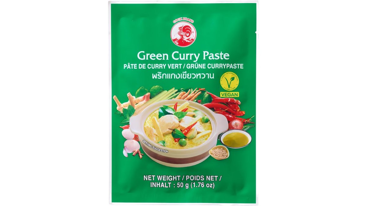 Cock Brand Grön Currypasta, 50 g