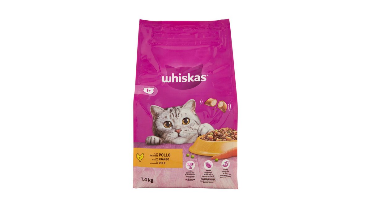Whiskas Ushqim për Mace me Shije Pule 1.4kg