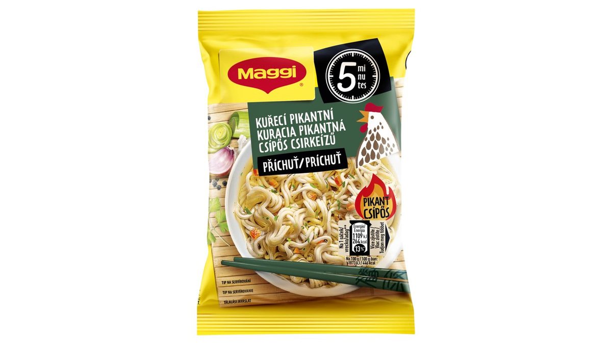MAGGI Chutná pauza Instantné rezance s kuracou príchuťou, pikantné vrecko 59,2 g