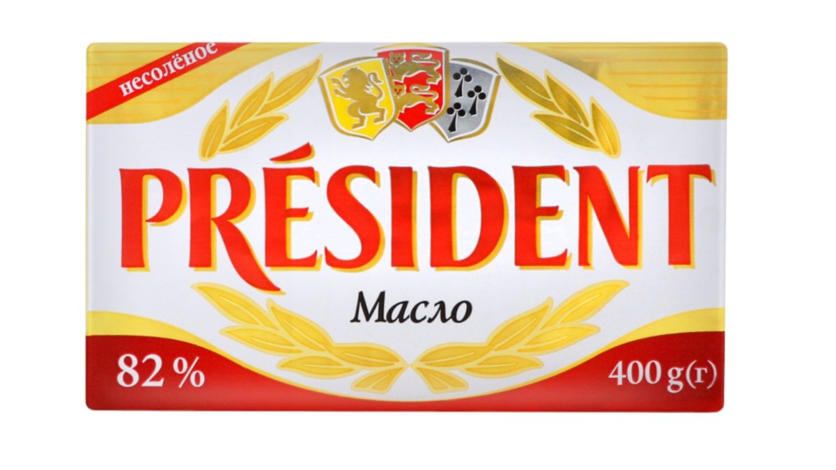 President Масло Сливочное 82%, 400Гр