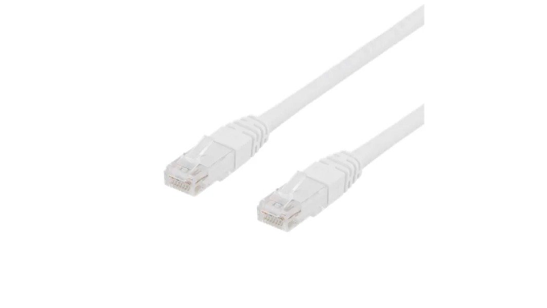 Deltaco verkkojohto 10m (U/UTP Cat6) valkoinen