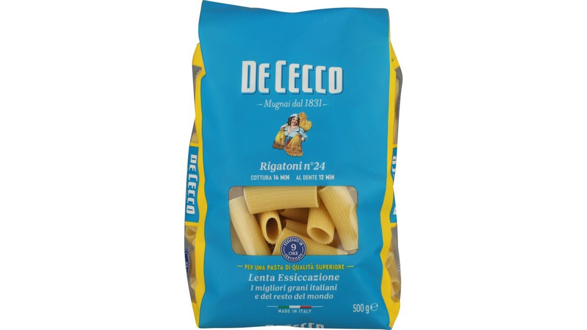 Rigatoni, De Cecco
