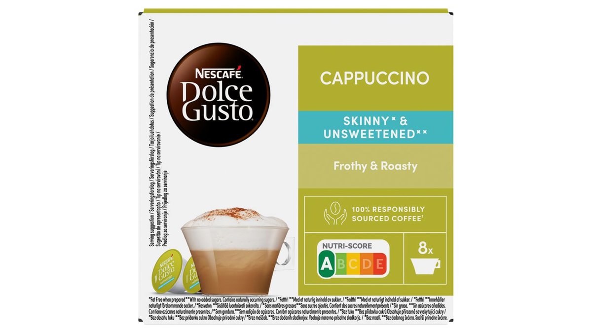 NESCAFÉ Dolce Gusto Cappuccino Skinny Unsweetened - káva v kapsulách - 16 ks