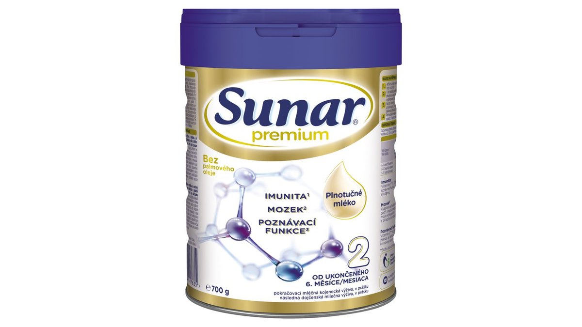 Sunar Premium 2 pokračovacie dojčenské mlieko 700 g