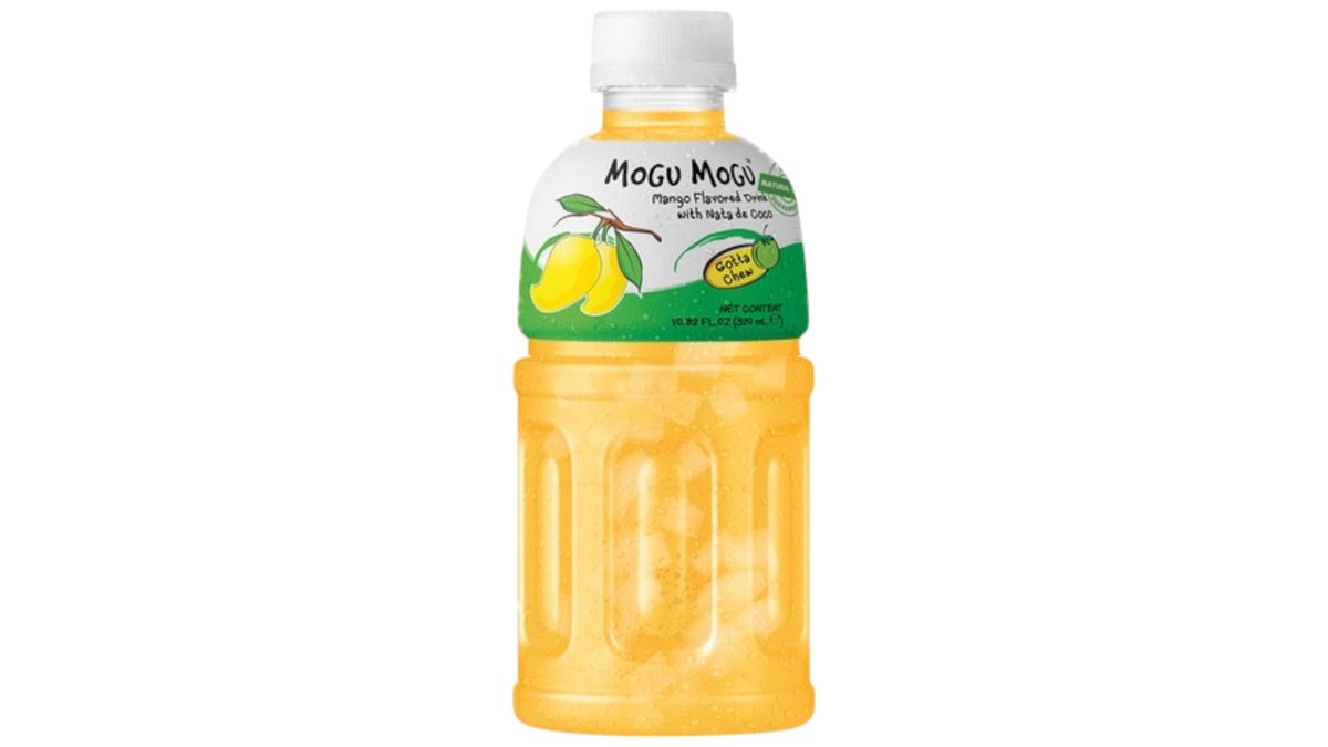 Lemonade m. mangosmag og Nata De Coco, Mogu Mogu 320 ml