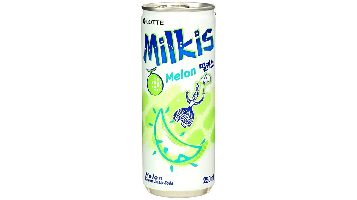 Brusende mælkedrik m. melonsmag, Lotte Milkis 250 ml