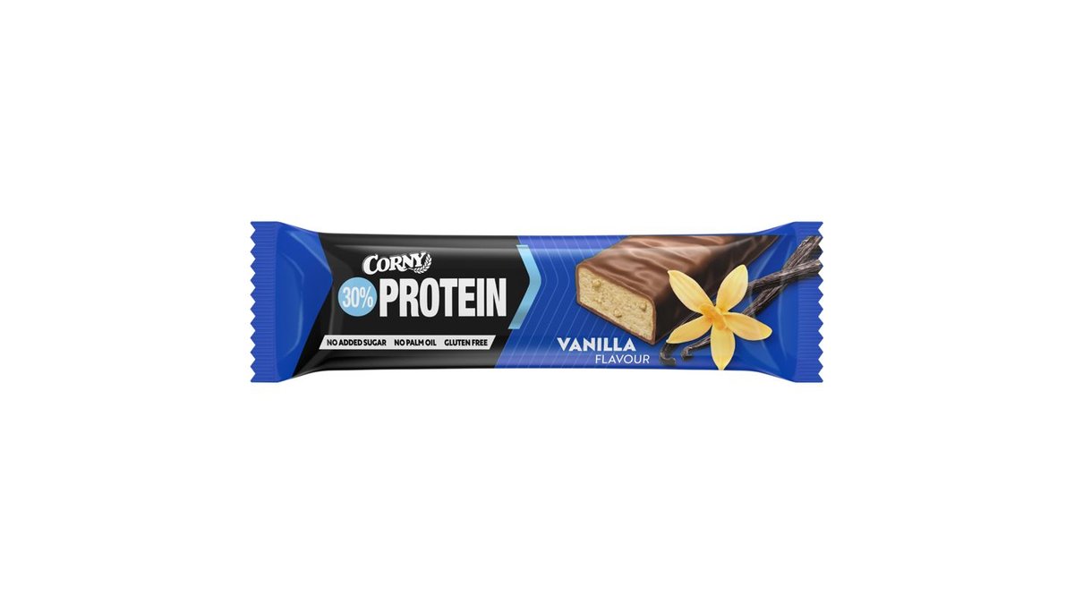 Corny Proteínová tyčinka s mliečnou čokoládou s príchuťou vanilka 50 g