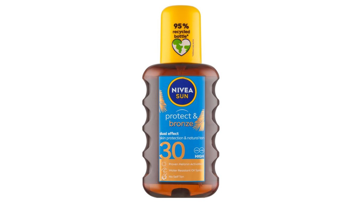 Nivea Sun Protect & Bronze olej na opaľovanie v spreji podporujúci zhnednutie OF 30 200 ml