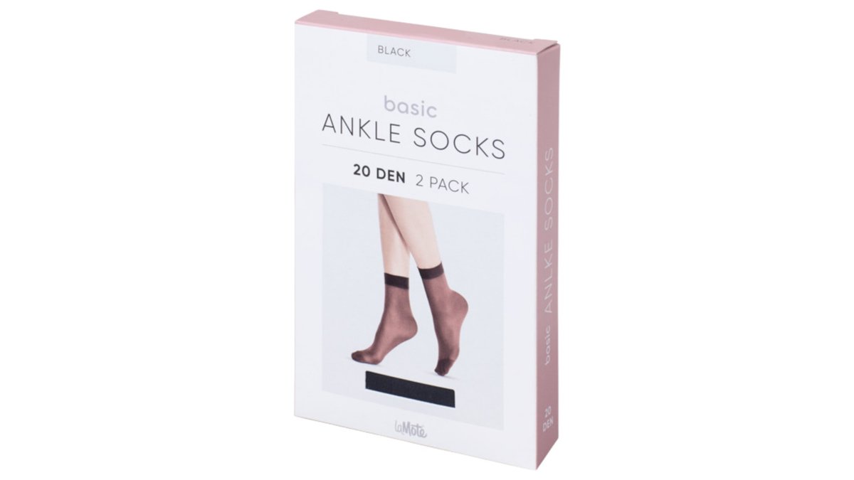 Pierre Robert Ankelstrumpor Basic 20D 36-41, 2-pack