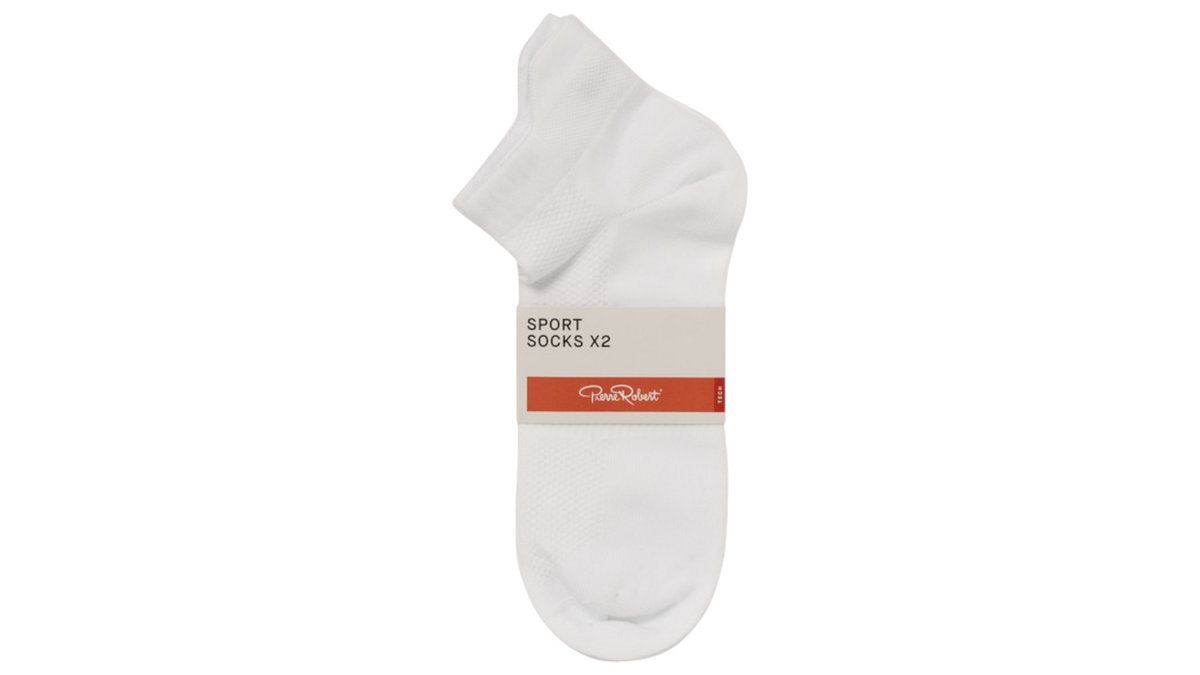 Pierre Robert Sportstrumpor Vit 37-40, 2-pack