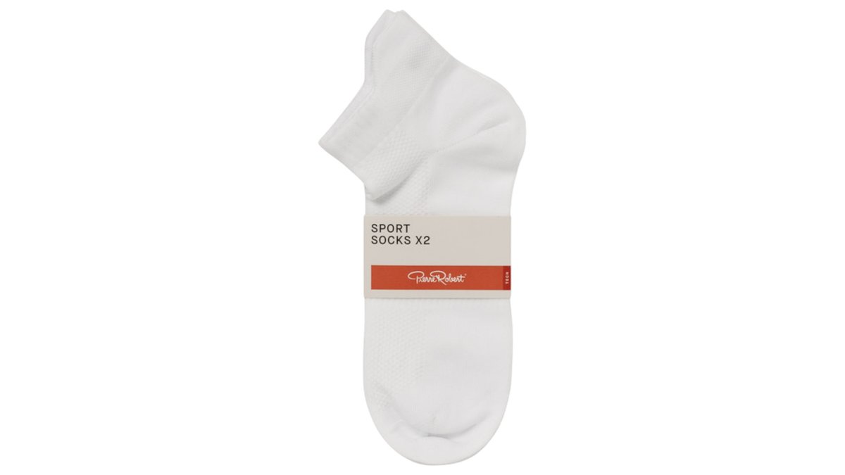 Pierre Robert Sportstrumpor Vit 41-45, 2-pack