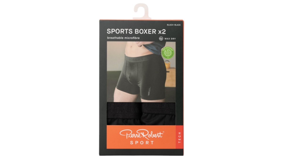 Pierre Robert Träningskalsonger Svart XL, 2-pack