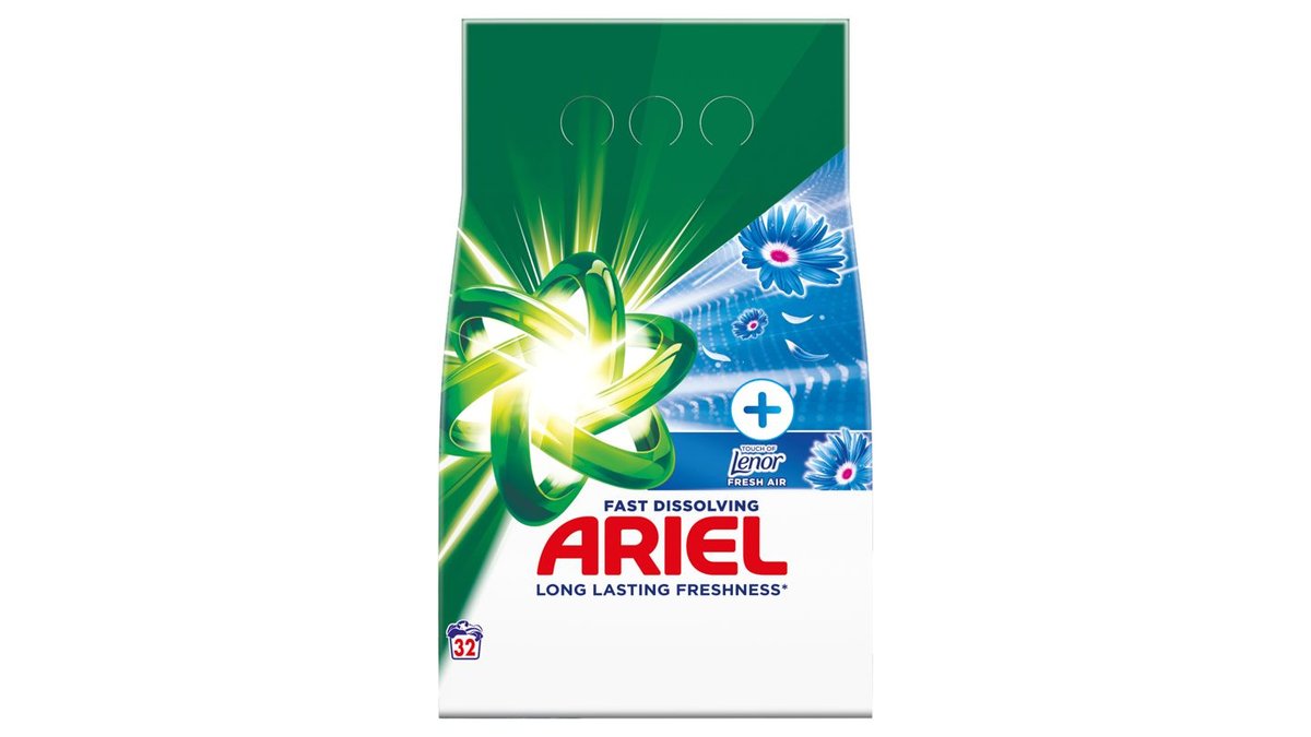 Ariel prací prášek Touch of Lenor Fresh Air 32 praní, 1,76 kg