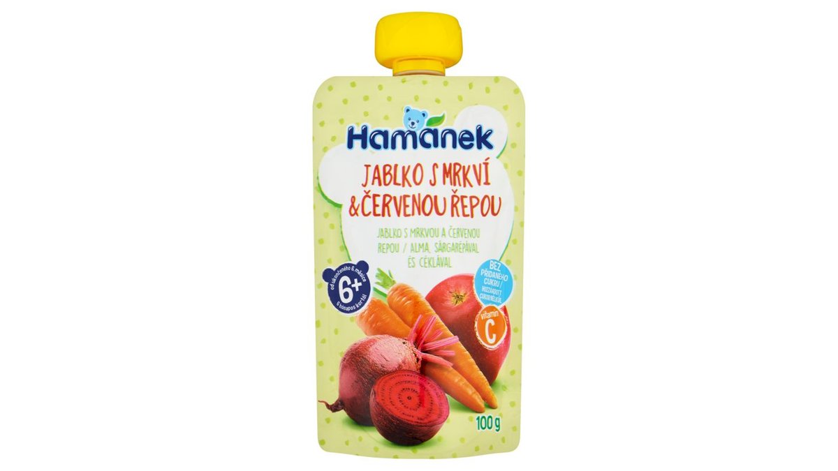 Hamánek Jablko s mrkvou a červenou repou 100 g