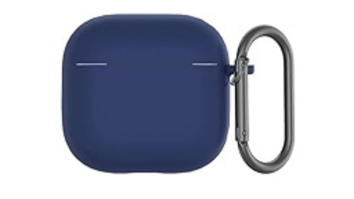 Dark blue AirPods 4 silicone case