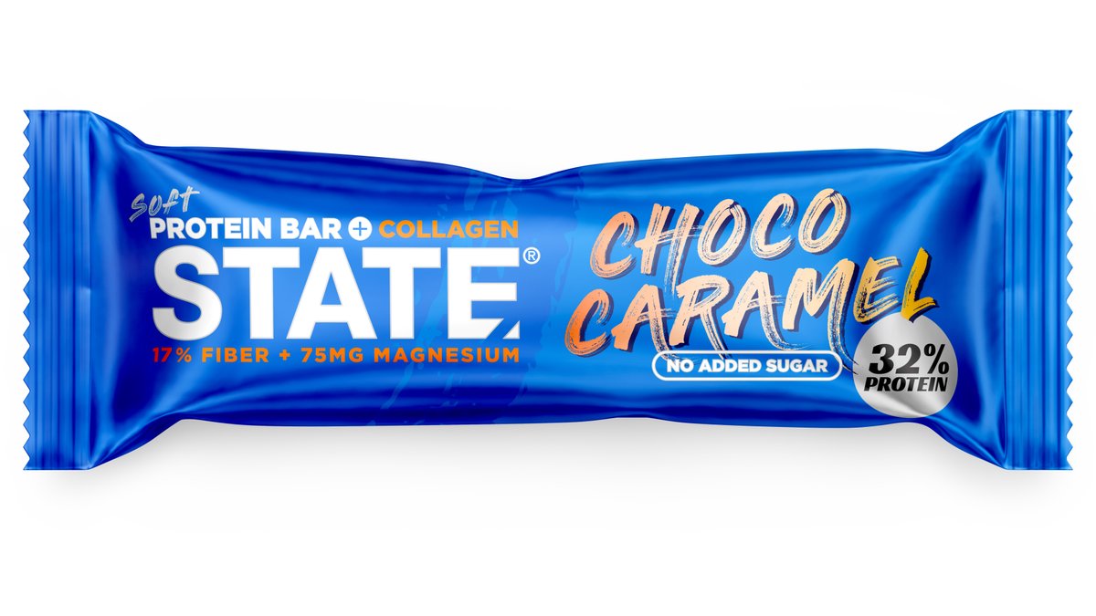 Proteinbar m. chokolade & karamel, STATE
