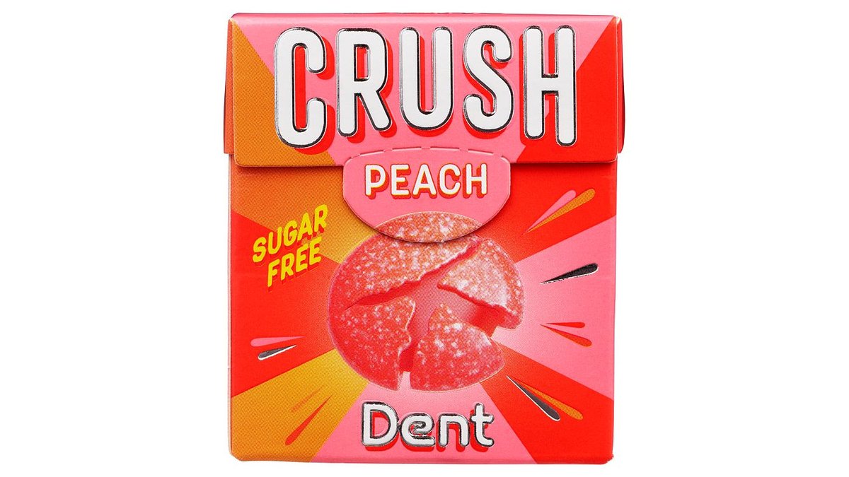 Dent Crush Halspastiller Peach, 25 g