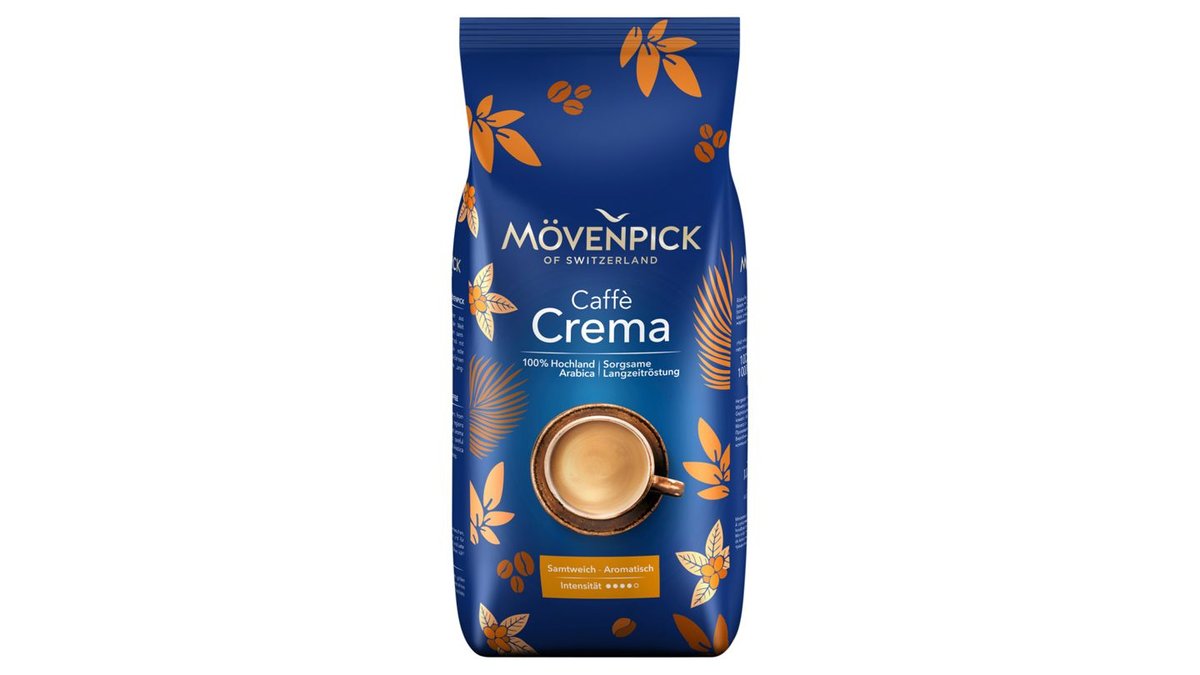 Mövenpick Caffè Crema pražená káva zrnková 1000g