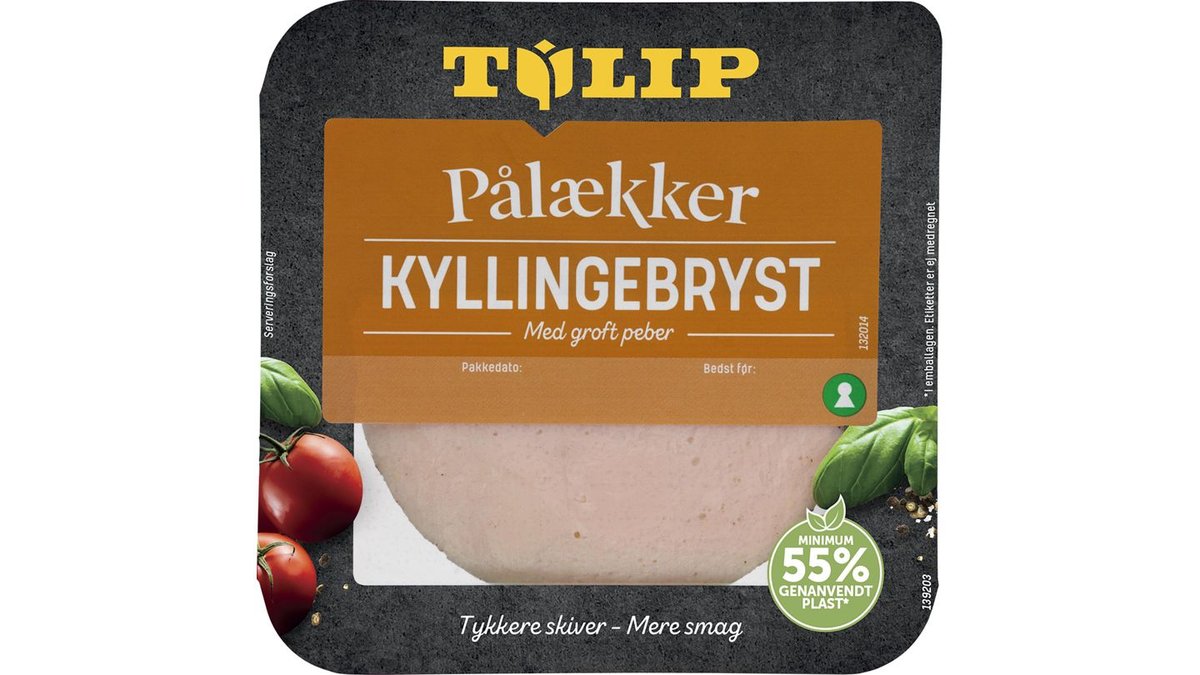 Kyllingebryst m. peber i skiver, Tulip Pålækker