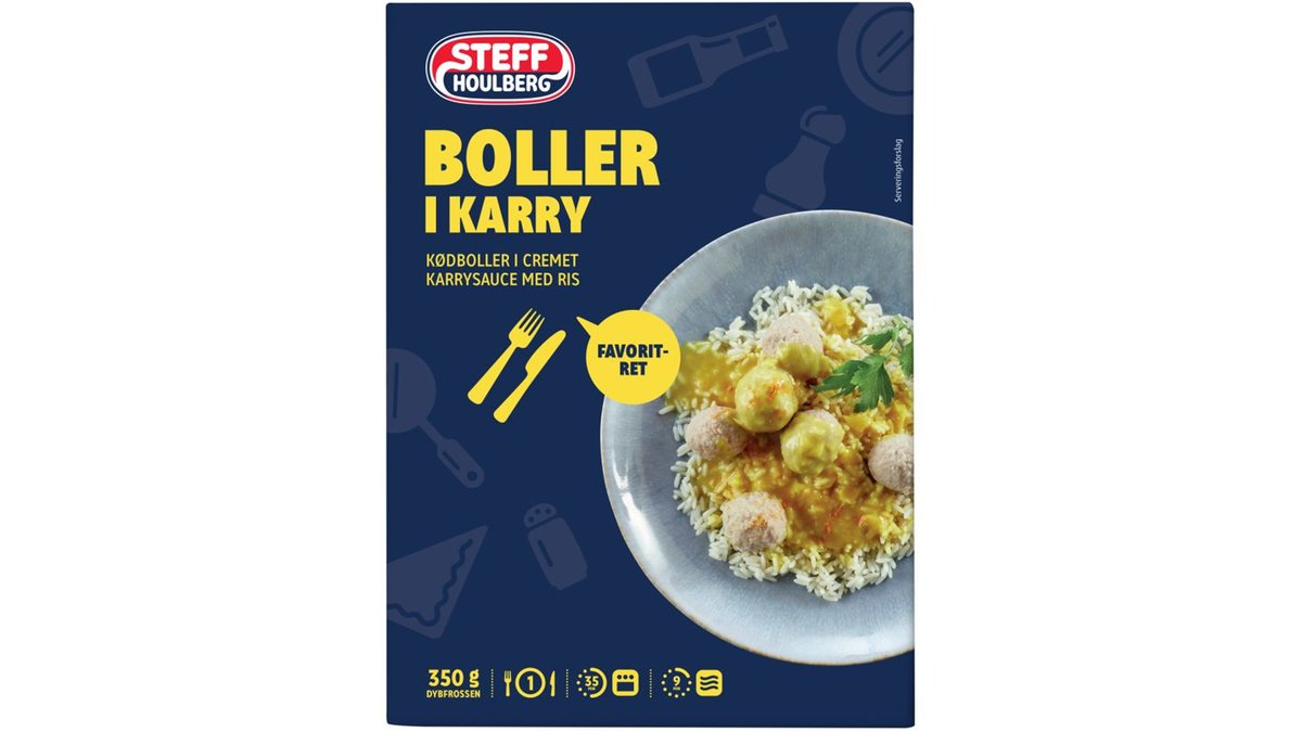 ❄️Boller i karry m. hvide ris, Steff Houlberg