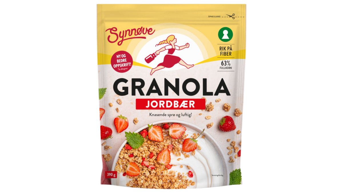 Synnøve Granola med Jordbær, 390 g