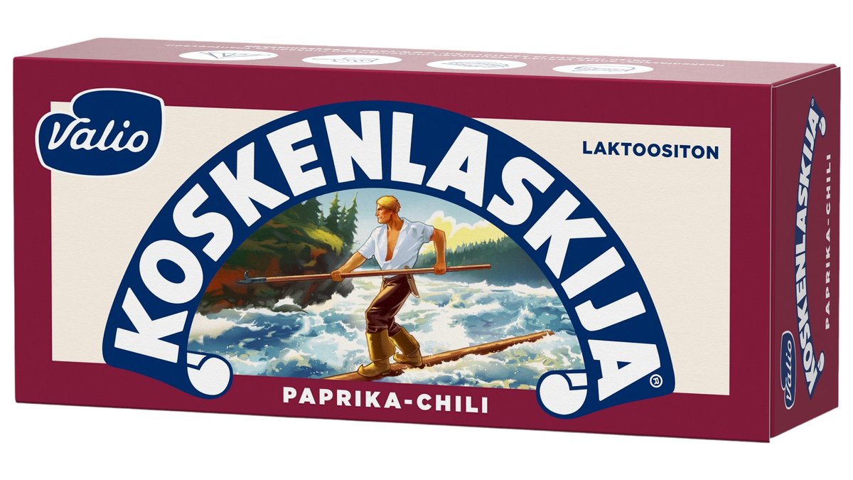 Valio Koskenlaskija® paprika-chili sulatejuusto laktoositon e250g
