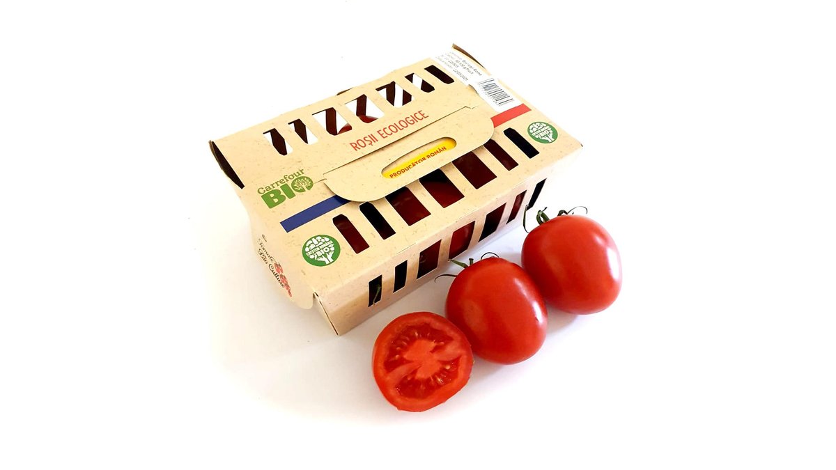 Rosii Roma, Bio, Carrefour La Piata 500g, Romania, calitatea I, calibru ...