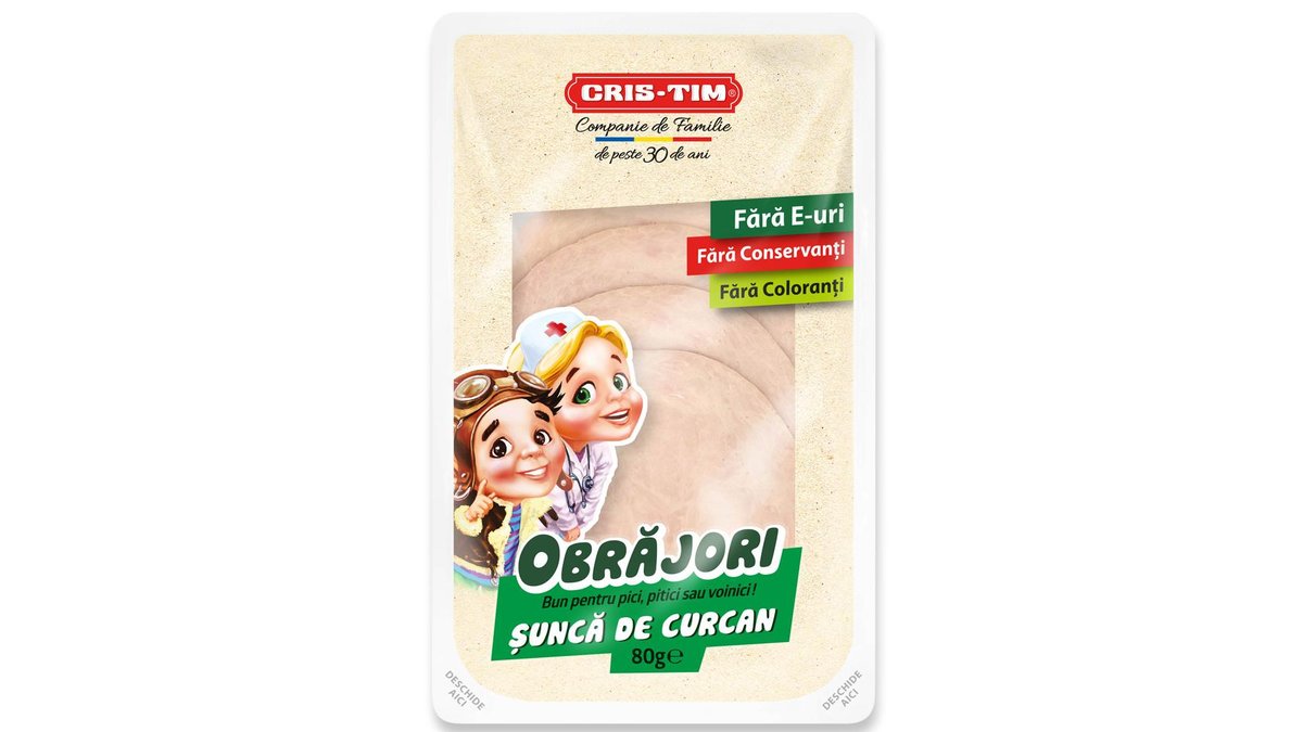Sunca De Pui 80G Obrajori | Carrefour Hypermarket Vulcan (9109) | Wolt