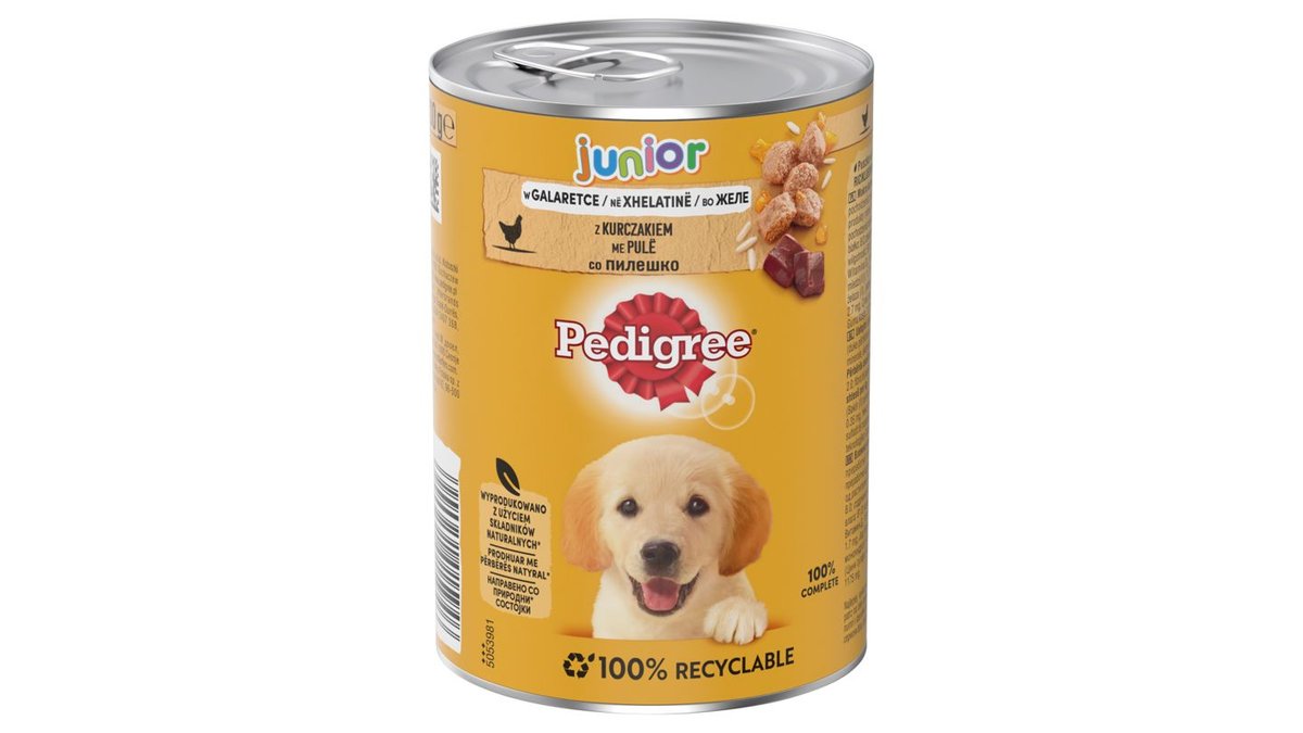 Pedigree Junior Mokra karma dla szczeniąt z kurczakiem w galaretce 400 g